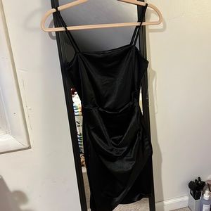 stylish sleek satin mini dress